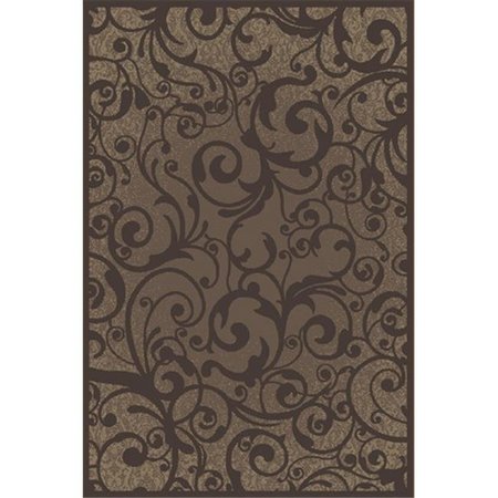 RADICI USA INC Radici 1845-0044-BROWN Pisa Round Brown Contemporary Turkey Area Rug; 5 ft. 3 in. 1845/0044/BROWN